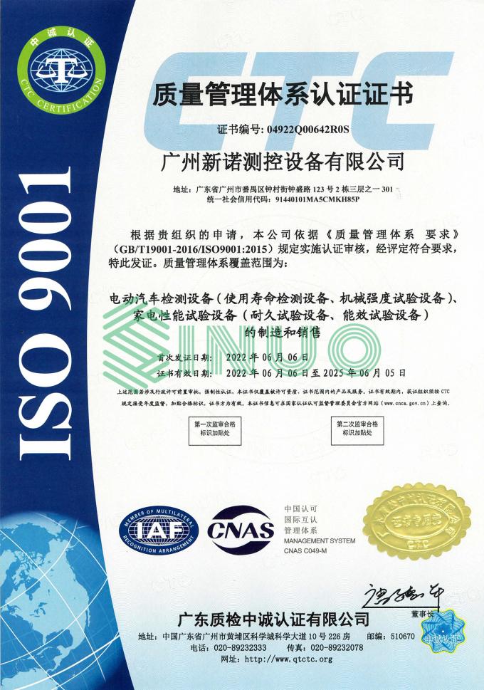 ultime notizie sull'azienda Sinuo ha passato con successo il ISO9001: Certificazione 2015 del sistema di gestione della qualità  1