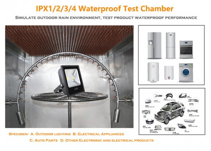 ³ dell'apparecchiatura di collaudo dell'ingresso dell'acqua di IEC 60529 IPX1~IPX4 1m, camera di prova impermeabile 3