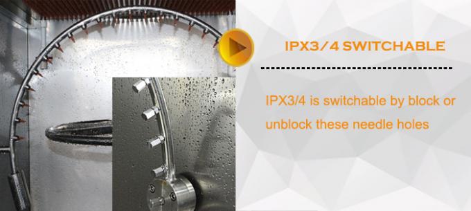 Acqua di spruzzatura d'oscillazione della metropolitana di IEC 60529 IPX3 IPX4 contro la camera di prova di codice del IP 1