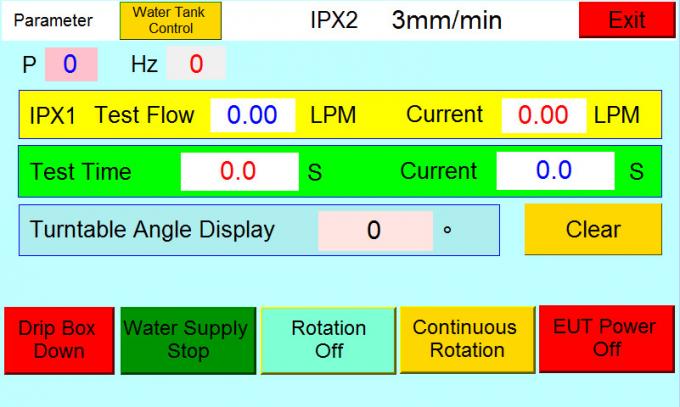 Apparecchiatura di collaudo verticale della scatola del gocciolamento IPX1 fissato al muro e IPX2 di IEC 60529 1