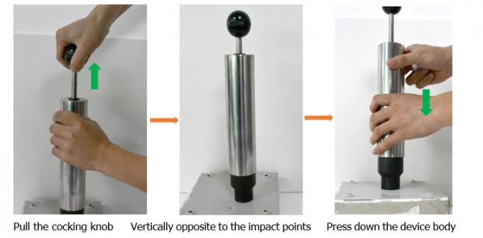Dispositivo della prova di urto di energia del tester 2J del martello della primavera dell'acciaio inossidabile di IEC 60068-2-63 0